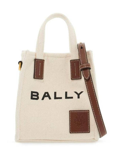 Akelei Small Canvas Tote Bag Beige - BALLY - BALAAN 2