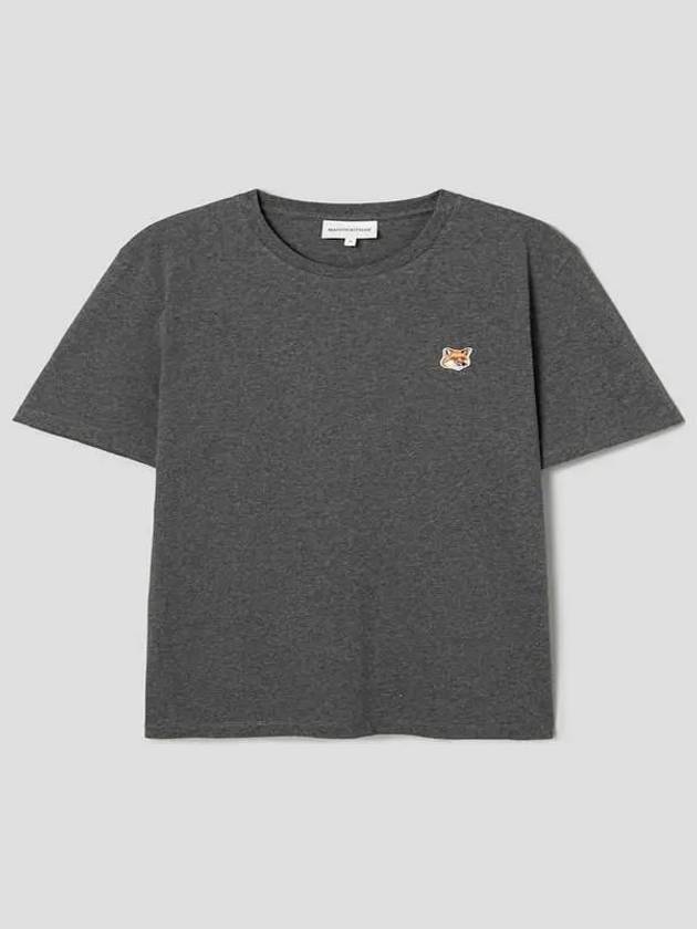 Fox Head Patch Classic Short Sleeve T-Shirt Grey Melange - MAISON KITSUNE - BALAAN 3