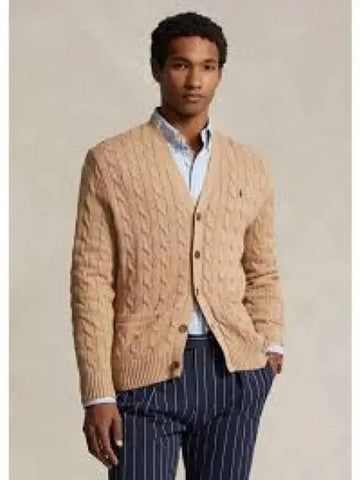 Cable knit cotton cardigan brown 1236649 - POLO RALPH LAUREN - BALAAN 1