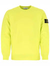 Men's Wappen Patch Sweatshirt Neon Green - STONE ISLAND - BALAAN 3