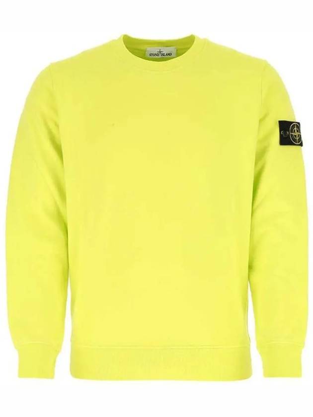 Men's Wappen Patch Sweatshirt Neon Green - STONE ISLAND - BALAAN 3