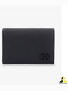 V Logo Signature Card Wallet Black - VALENTINO - BALAAN 2