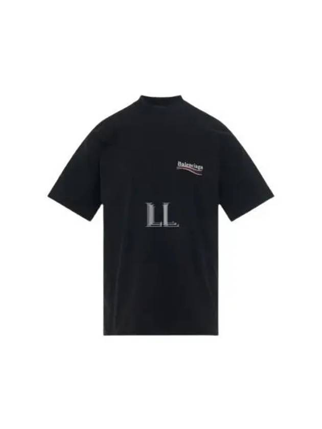 Political Campaign Large Fit Short Sleeve T-Shirt Black - BALENCIAGA - BALAAN 2