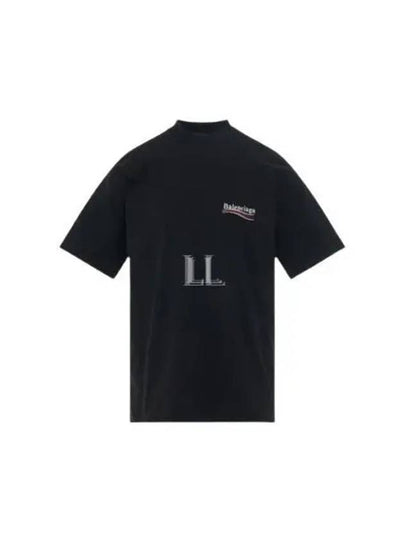 Political Campaign Large Fit Short Sleeve T-Shirt Black - BALENCIAGA - BALAAN 2