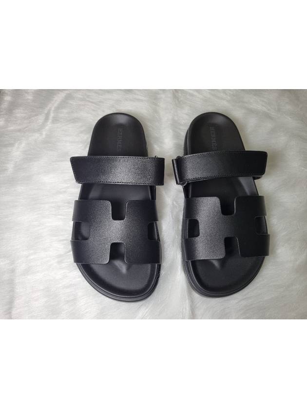 Chypre Calfskin Sandals Black - HERMES - BALAAN 2