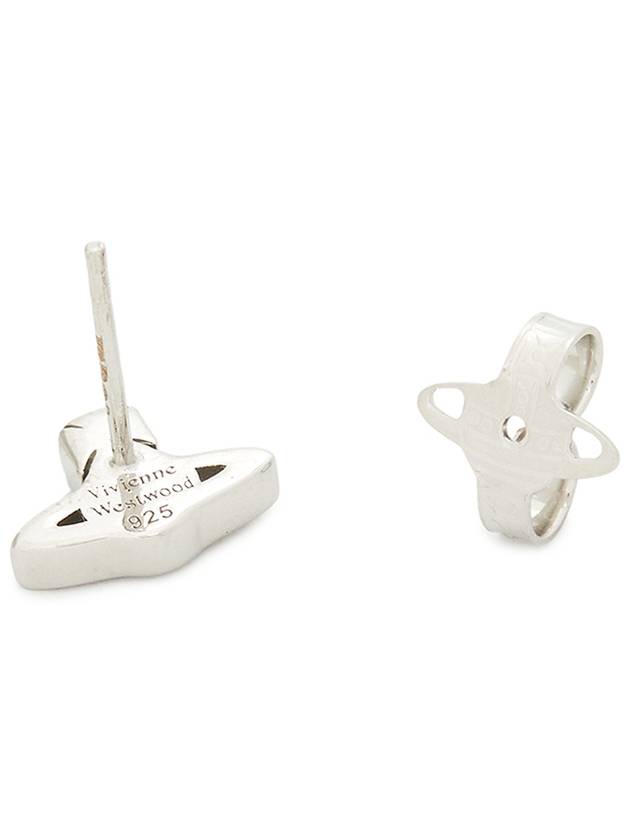 Oslo Logo Platinum Earrings Silver - VIVIENNE WESTWOOD - BALAAN 5