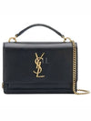 Sunset Chain Wallet Cross Bag Black - SAINT LAURENT - BALAAN 2