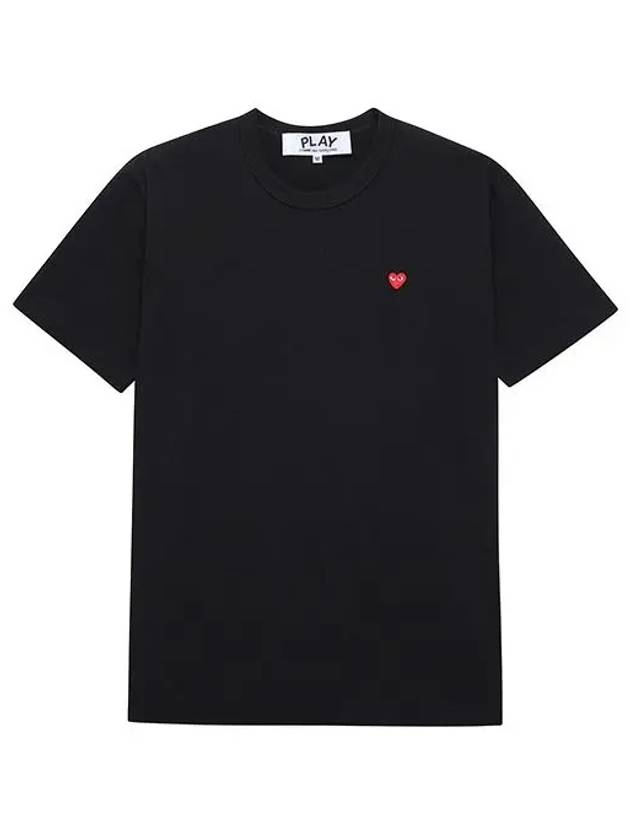 Play Men's Mini Red Heart Short Sleeve T-Shirt P1 T304 1 Black - COMME DES GARCONS - BALAAN 2