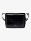 Embossing Flap Shoulder Bag Black - JIL SANDER - BALAAN 1