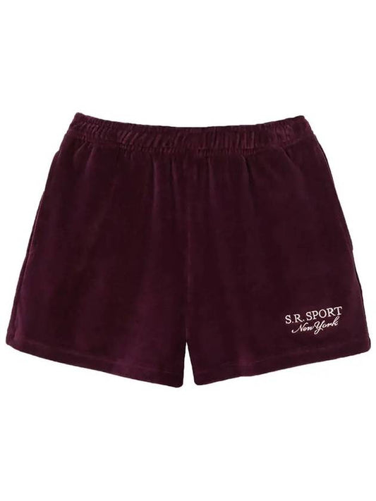 SR Sports Velor Shorts SH751 Purple - SPORTY & RICH - BALAAN 1