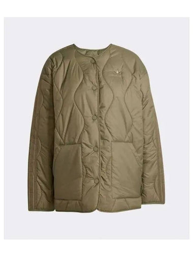 adidas Fashion Quilted Liner Jacket Olive JJ4354 - ADIDAS - BALAAN 1