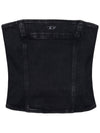 De-Ville-D Denim Tube Top Sleeveless Black - DIESEL - BALAAN 11