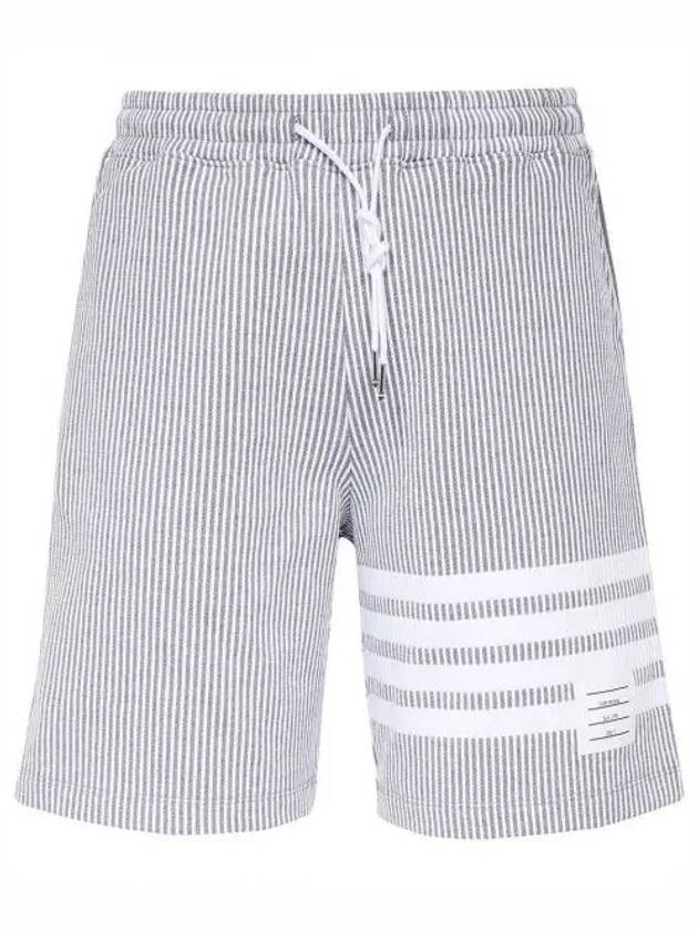 Seersucker Loopback 4-Bar Sweat Shorts Light Grey - THOM BROWNE - BALAAN 2