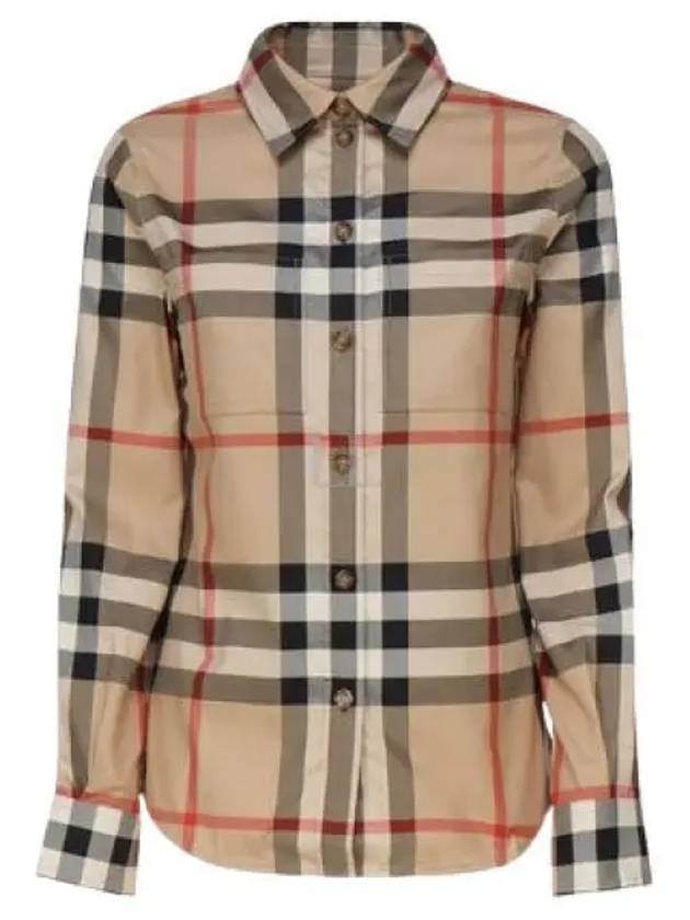 Vintage Check Cotton Shirt Beige - BURBERRY - BALAAN 2