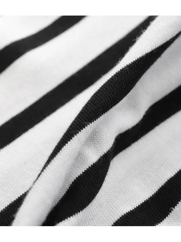 Minquiers Modern Stripe Long Sleeve T-Shirt Neige Noir - SAINT JAMES - BALAAN 4