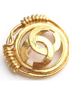 Vintage gold round CC logo brooch - CHANEL - BALAAN 3