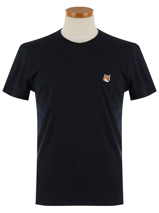 Fox Head Patch Classic Short Sleeve T-Shirt Navy - MAISON KITSUNE - BALAAN 2