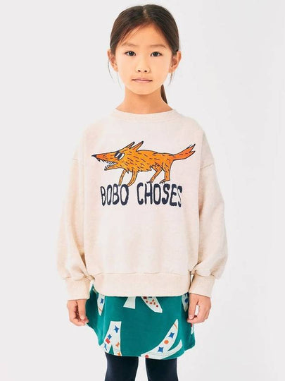 Kids The Clever Fox Sweatshirt Cream - BOBO CHOSES - BALAAN 2