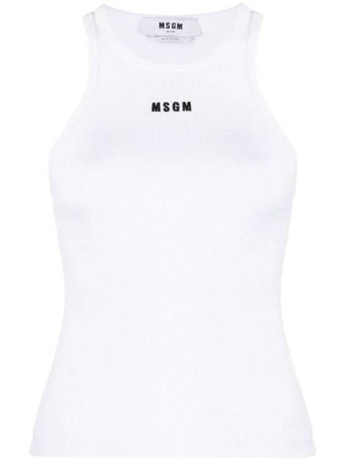 Embroidered Logo Sleeveless White - MSGM - BALAAN 1