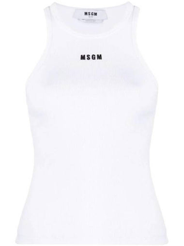 Embroidered Logo Sleeveless White - MSGM - BALAAN 1