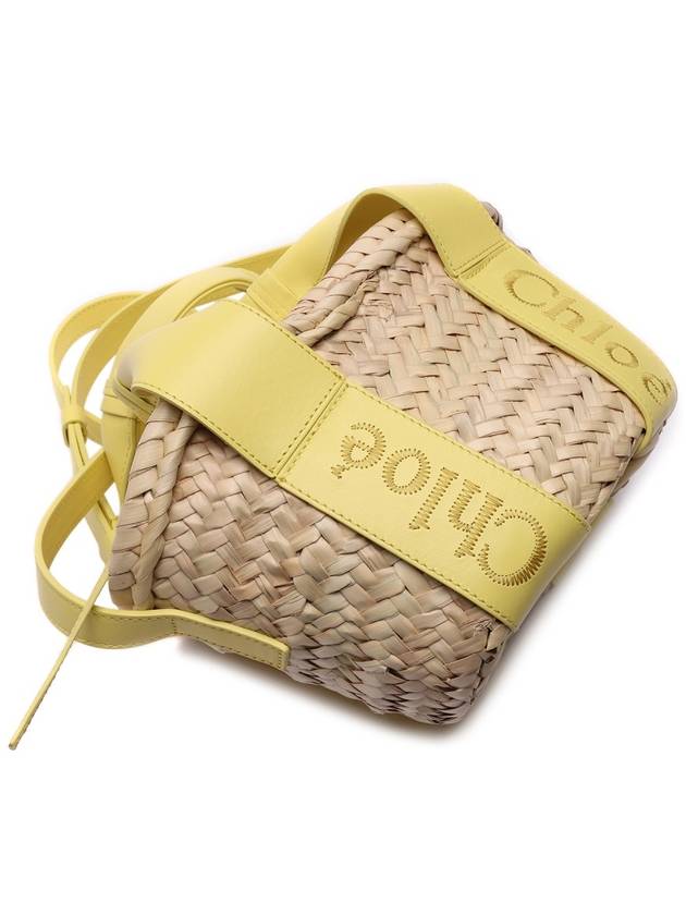 Sense Small Raffia Tote Bag Beige Yellow - CHLOE - BALAAN 6