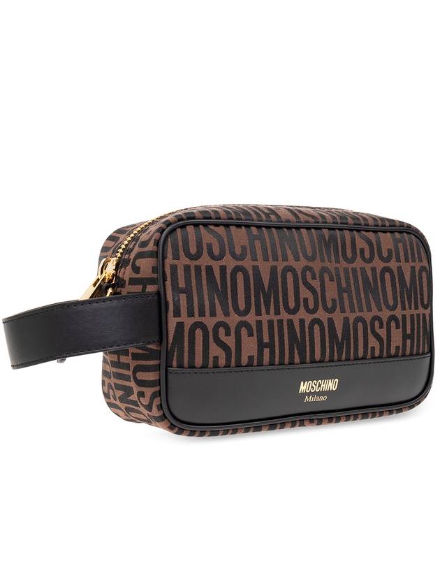 Clutch Pouch A8402 8268 1103 BROWN - MOSCHINO - BALAAN 5