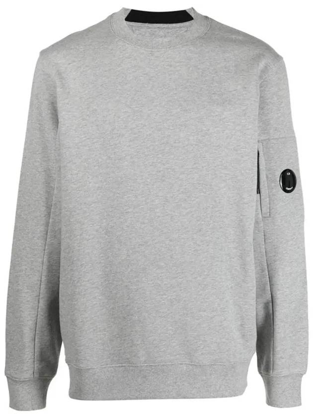 Diagonal Raised Fleece Sweatshirt Grey Melange - CP COMPANY - BALAAN 3