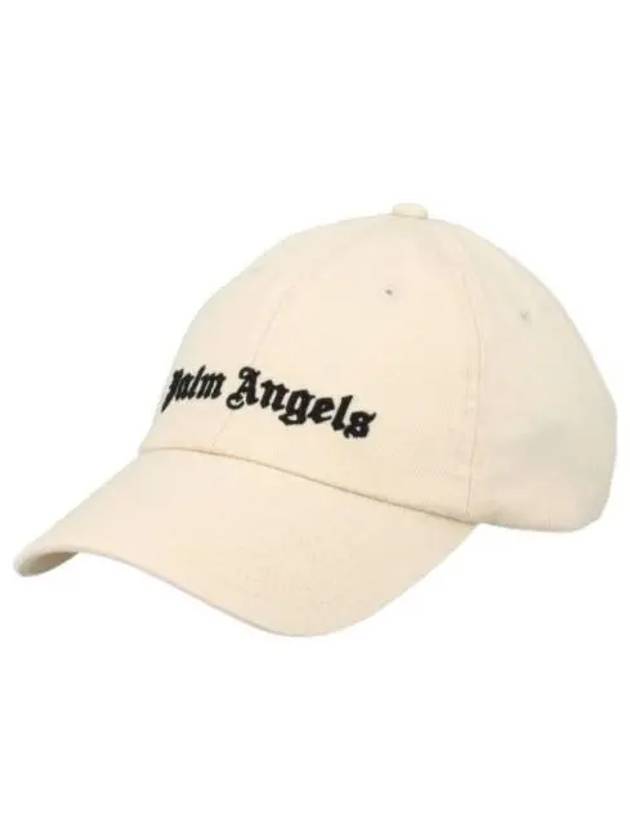 Men's Embroidery Logo Ball Cap Beige - PALM ANGELS - BALAAN 2