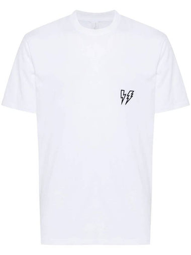 Thunderbolt Short Sleeve T Shirt White - NEIL BARRETT - BALAAN 1