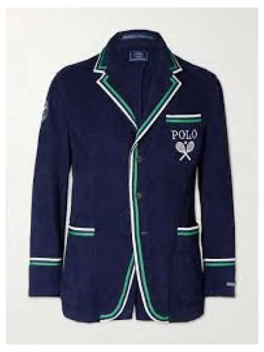 Wimbledon Terry Cricket Blazer Navy 1236537 - POLO RALPH LAUREN - BALAAN 1