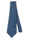 100 silk blue patterned tie - CELINE - BALAAN 3