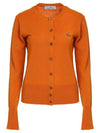 Bea Logo Wool Cardigan Orange - VIVIENNE WESTWOOD - BALAAN 3