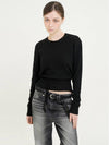 BACKLESS SYMBOL KNIT BLACK - TUDE - BALAAN 2