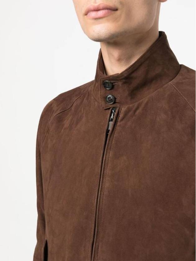 zip-up suede jacket brown - BARACUTA - BALAAN 6