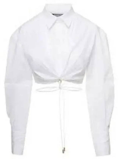 La Chemise Plidao Crop Shirt White - JACQUEMUS - BALAAN 2