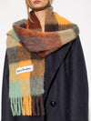 Check Mohair Muffler Chestnut Brown Yellow Green - ACNE STUDIOS - BALAAN 5