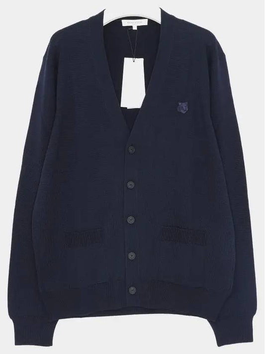 Bold Fox Head Patch Regular Cardigan Navy - MAISON KITSUNE - BALAAN 2