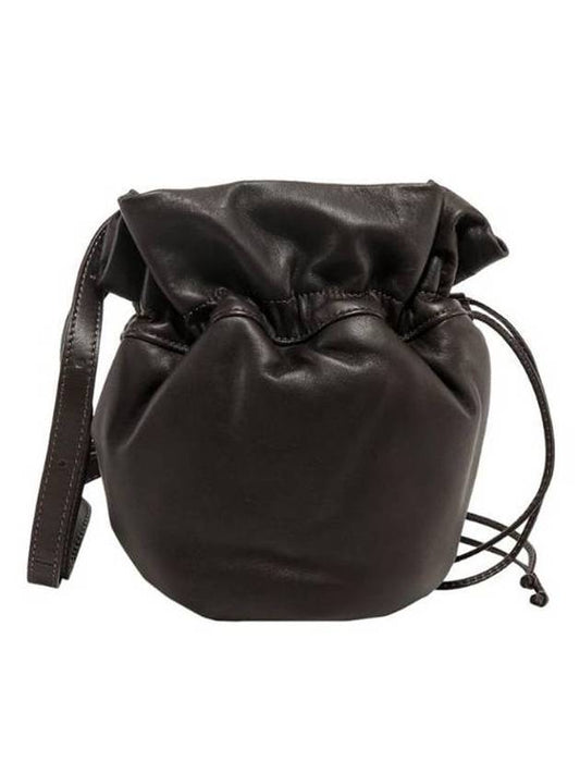Nappa Globe Leather Bucket Bag Midnight Brown - LEMAIRE - BALAAN 1