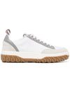 Court Rubber Sole Knit Low Top Sneakers White - THOM BROWNE - BALAAN 2