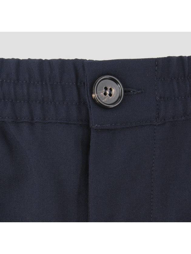 Wool Cotton Straight Pants Navy - MARNI - BALAAN 4