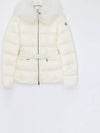 Boed Belted Hooded White Fur Padded Women s Jacket 1A00095 595FE 034 - MONCLER - BALAAN 3