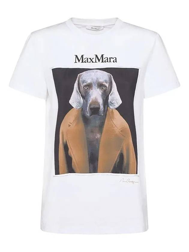 Cipria Print Jersey Short Sleeve T-Shirt White - MAX MARA - BALAAN 2