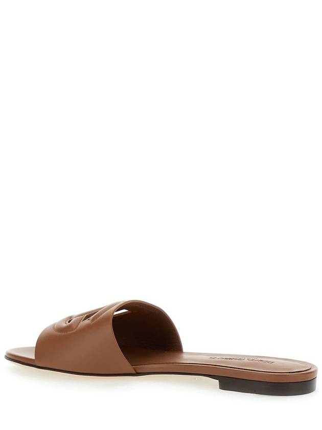 DG Millennial Logo Mule Sandals Brown - DOLCE&GABBANA - BALAAN 4