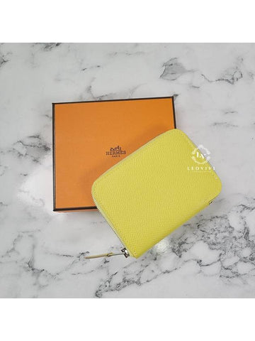 Ajab Mini Appsong Classic Zipper Card Wallet Lime AZAP MINI H071044CK - HERMES - BALAAN 1