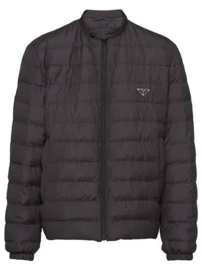 Triangle Logo Down Padded Jacket Black - PRADA - BALAAN 2