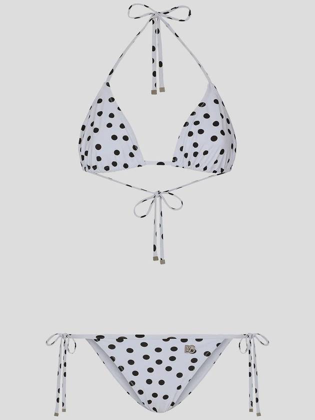 Polka dot print triangle cup bikini set O8A02JFSG8C - DOLCE&GABBANA - BALAAN 2