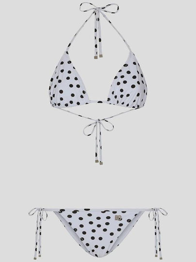 Polka dot print triangle cup bikini set O8A02JFSG8C - DOLCE&GABBANA - BALAAN 2