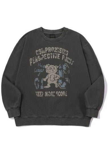 Bear Union Pigment Sweatshirt Smoke Black - CPGN STUDIO - BALAAN 1