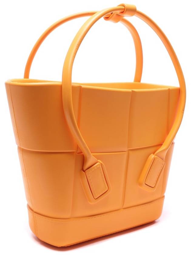 Arco Mini Rubber Tote Bag Tangerine - BOTTEGA VENETA - BALAAN 4