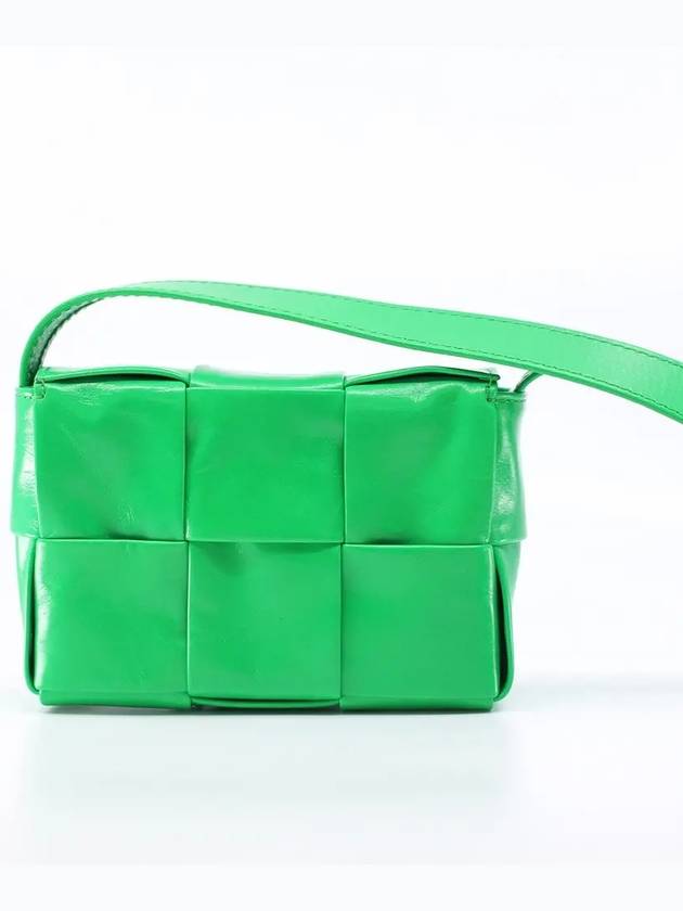 Cassette Small Leather Cross Bag Parakeet - BOTTEGA VENETA - BALAAN 3